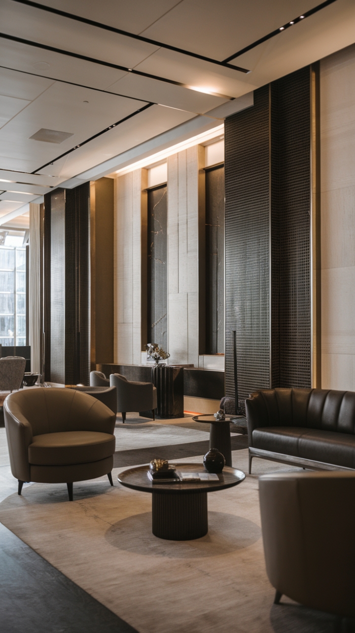 A stunning fusion of contemporary design and luxury, this living room captivates with its minimalist elegance and high-end furnishings. The space is adorned with premium materials that speak to quality and refinement, while the thoughtfully arranged decor creates a harmonious atmosphere. With its chic lines and sophisticated color palette, this upscale lounge invites you to indulge in a world of modern comfort and stylish living, making it the perfect backdrop for both intimate gatherings and lavish entertaining.