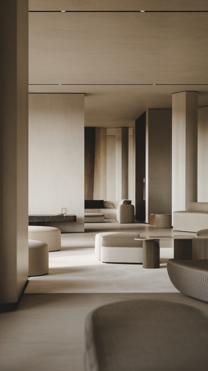 Calm reigns supreme in this minimalist haven. Neutral tones and clean lines create a sanctuary of serenity, where subtle textures whisper luxury and open space breathes freely. The perfect blend of form and function for the modern dweller.