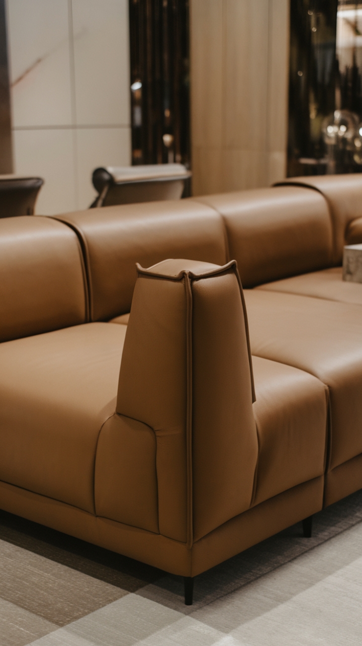 Unwind in urban chic. This contemporary sectional sofa, a masterpiece of minimalist design and plush comfort, anchors a modern living space with understated elegance. Its sleek lines and luxurious upholstery promise hours of blissful relaxation.
